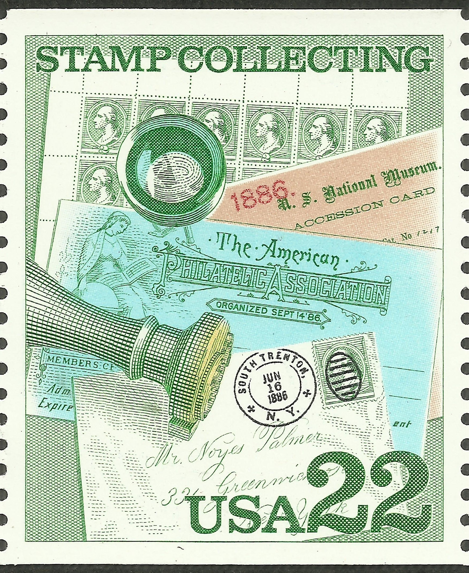 Usa 22 Cent Postal Stamp With The Statue Of Liberty Stock Photo
